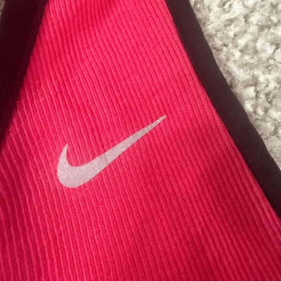 Like new Nike Dri-FIT Racerback Tank – Pink  white black Striped Sides Size Sm - Picture 2 of 6